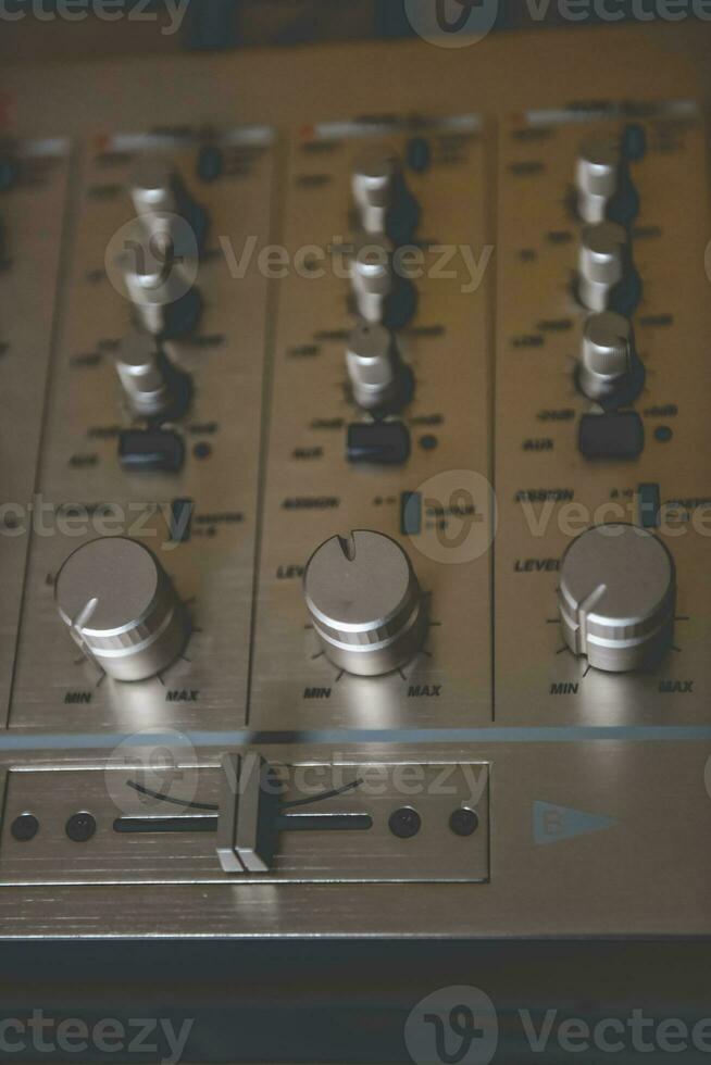 Vintage sound equipment, vintage color photo