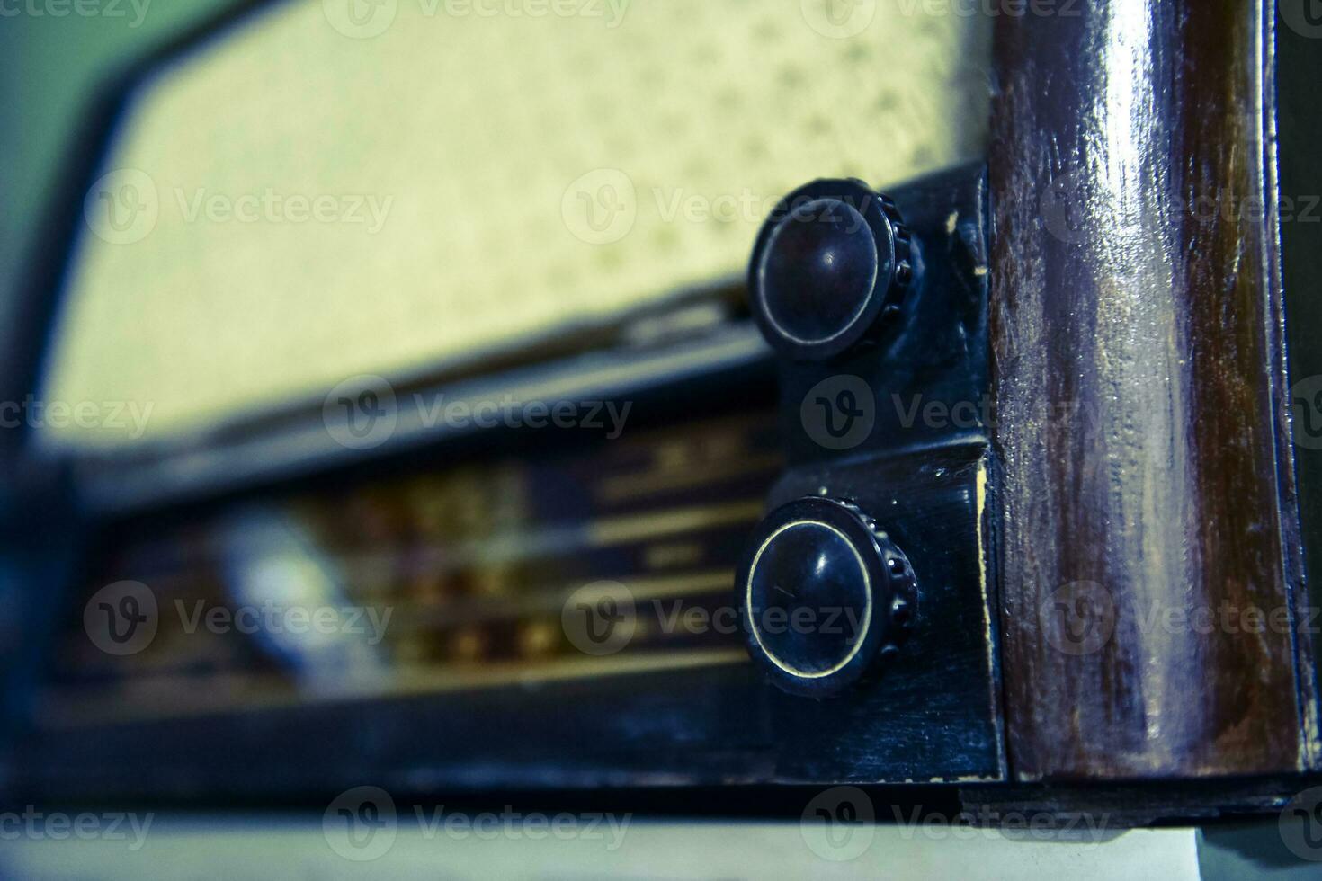 Vintage sound equipment, vintage color photo