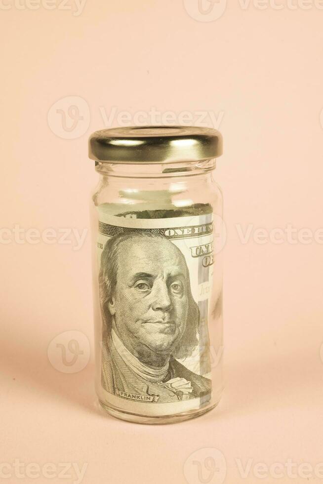 American dollar bill, saving concept photo