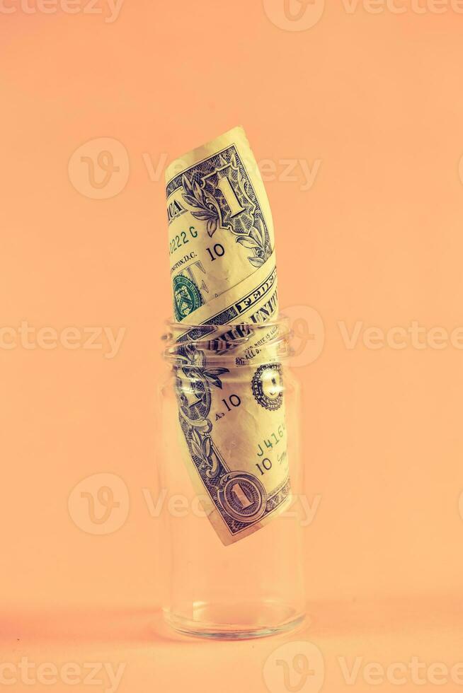 American dollar bill, saving concept photo