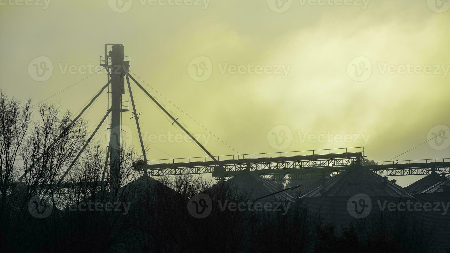 Grain storage steel silos, Buenos Aires Province, Patagonia, Argentina photo