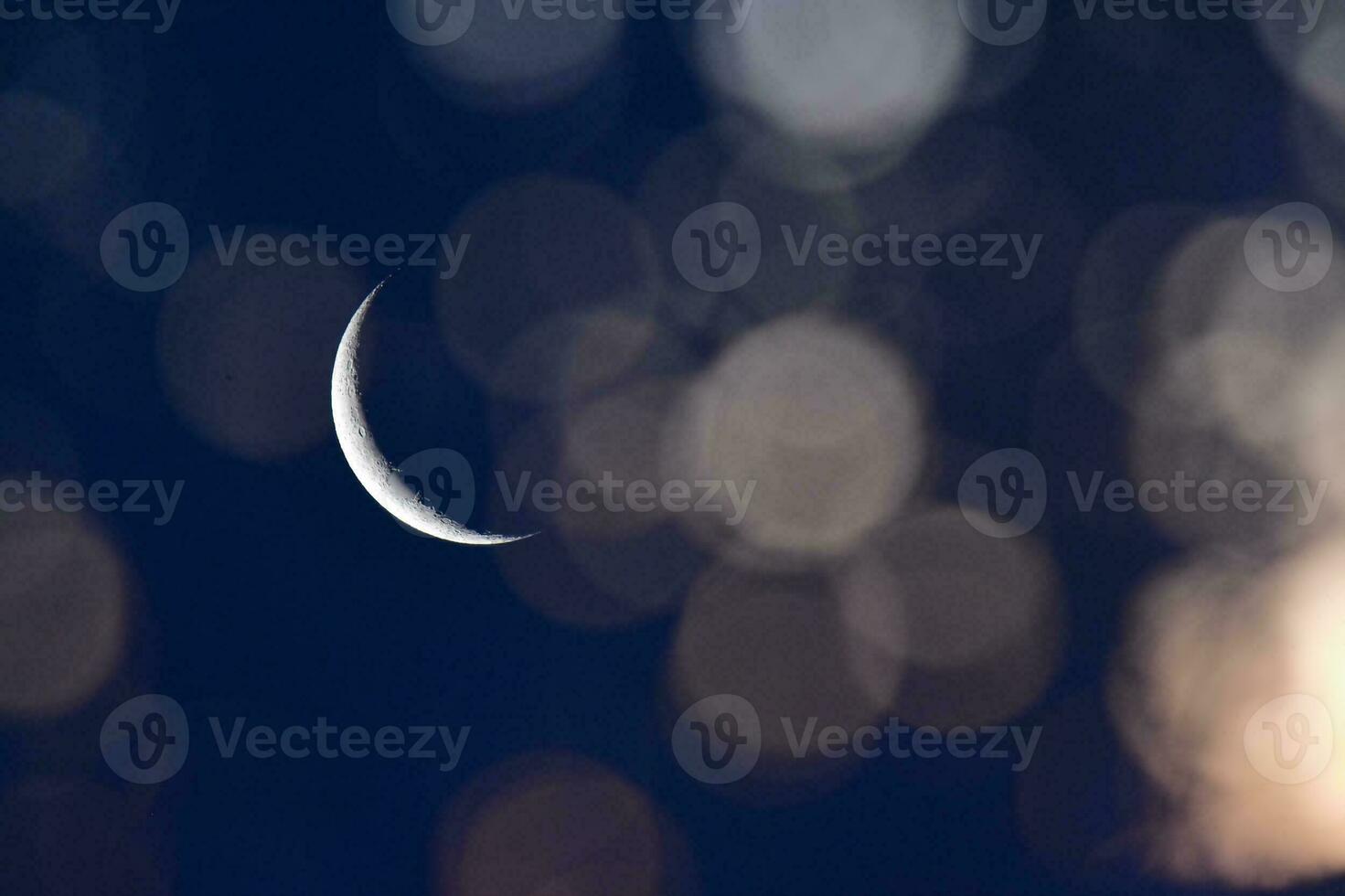 Moon in the sky, Patagonia, Argentina photo