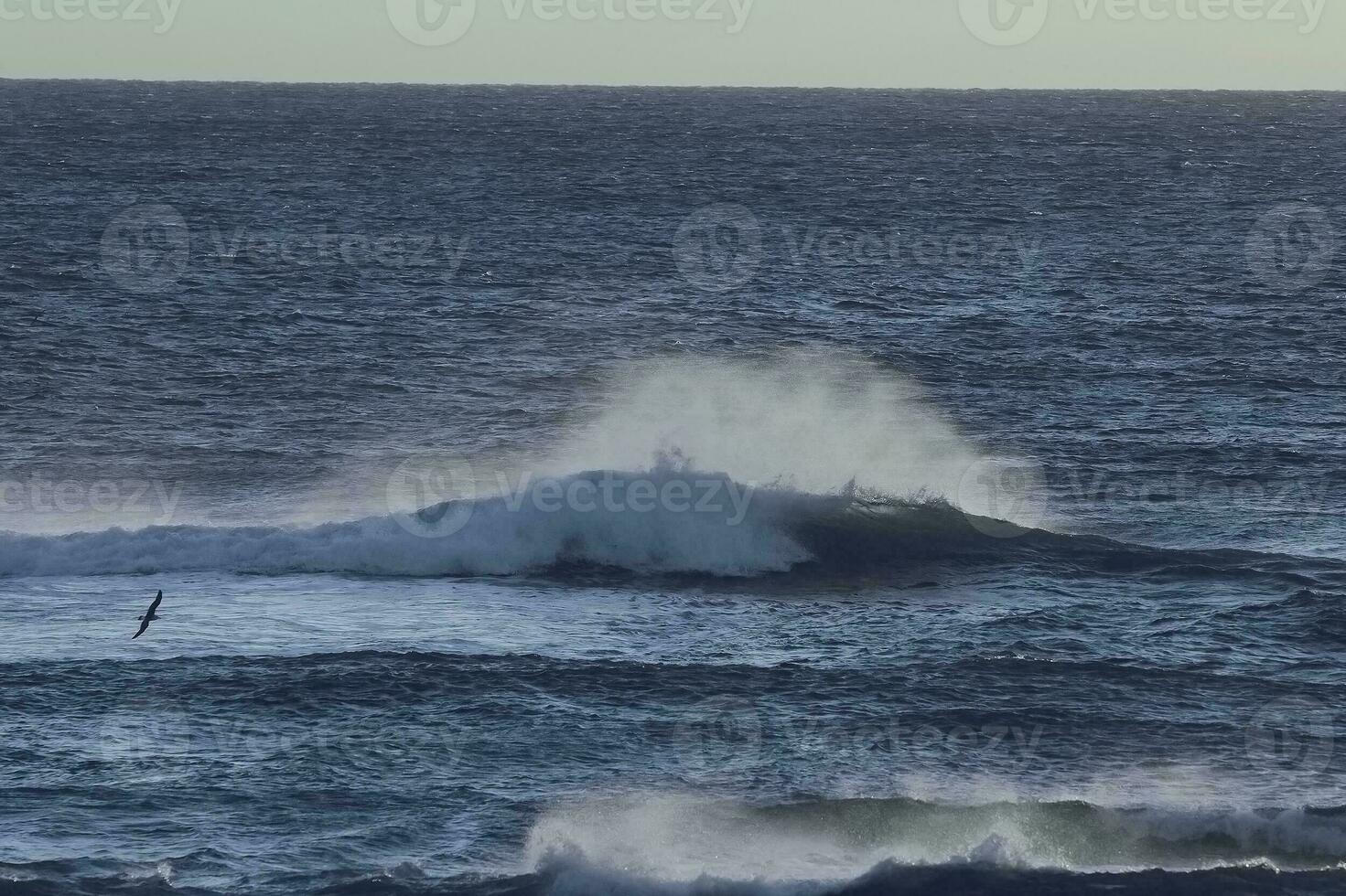 olas en el océano, patagonia,argentina foto