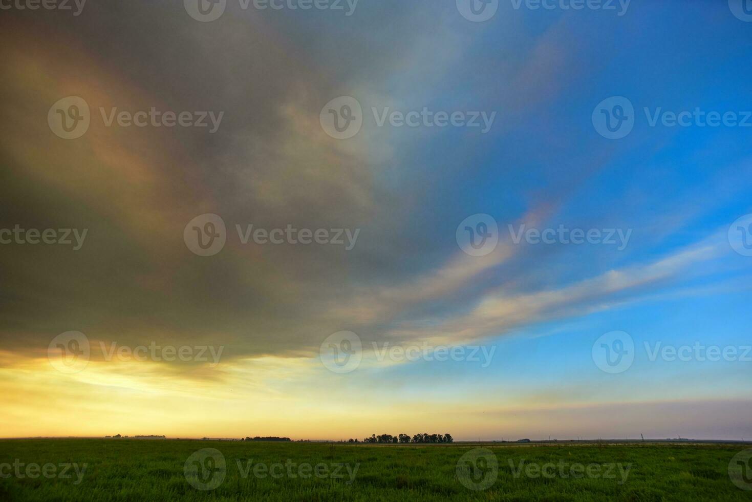 Smoke cloud Fire in La Pampa, Argentina photo