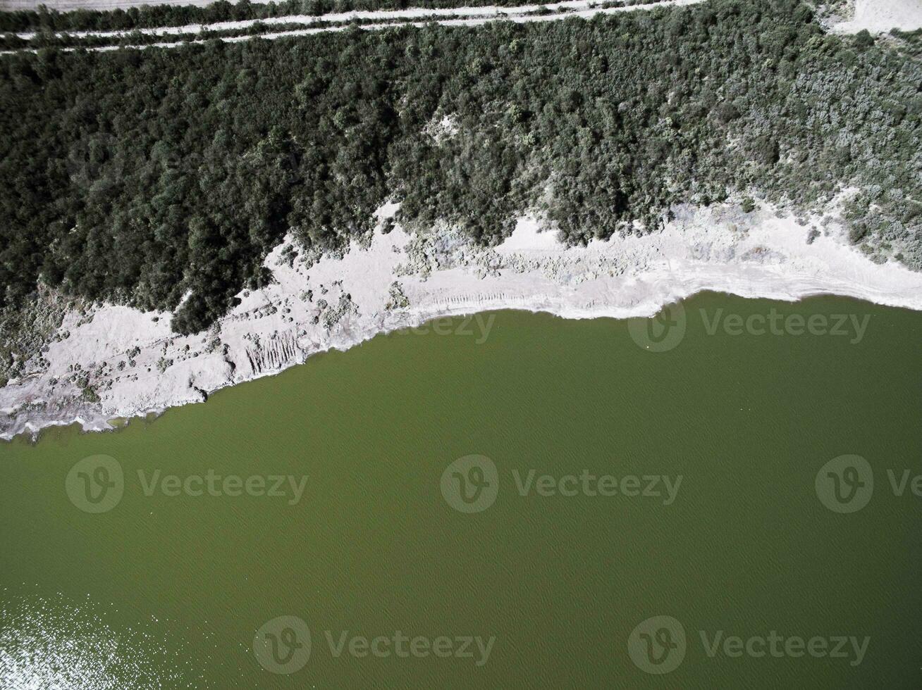 Pampas lagoon, aerial view photo