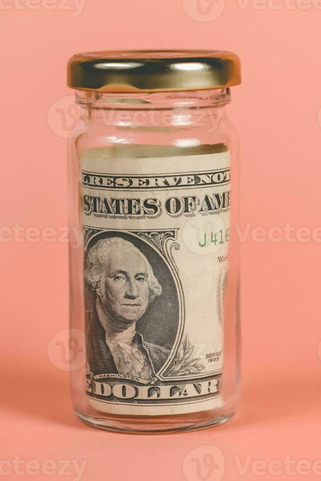 American dollar bill, saving concept photo