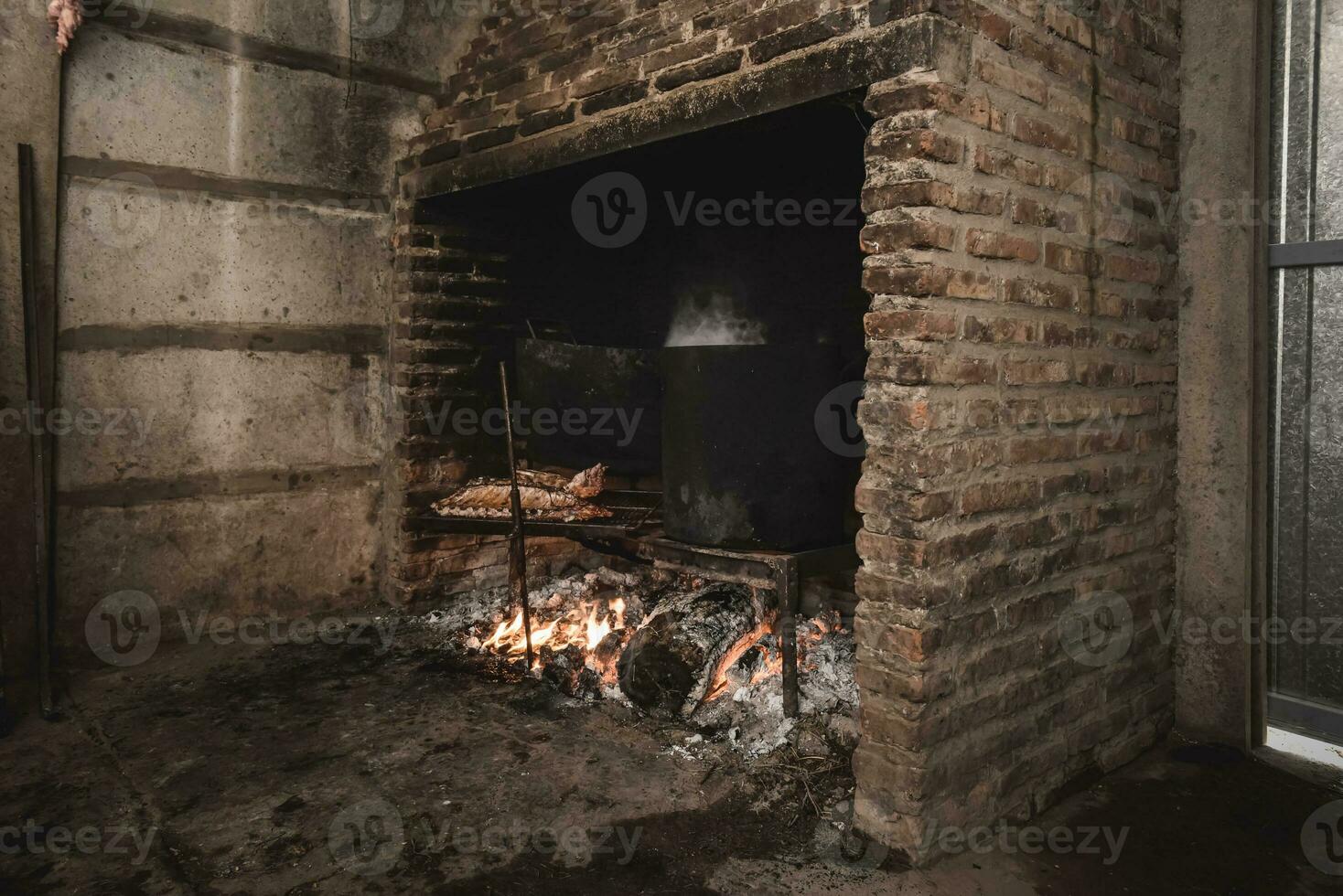 Rustic stove, traditional Argentine cuisine, Patagonia photo