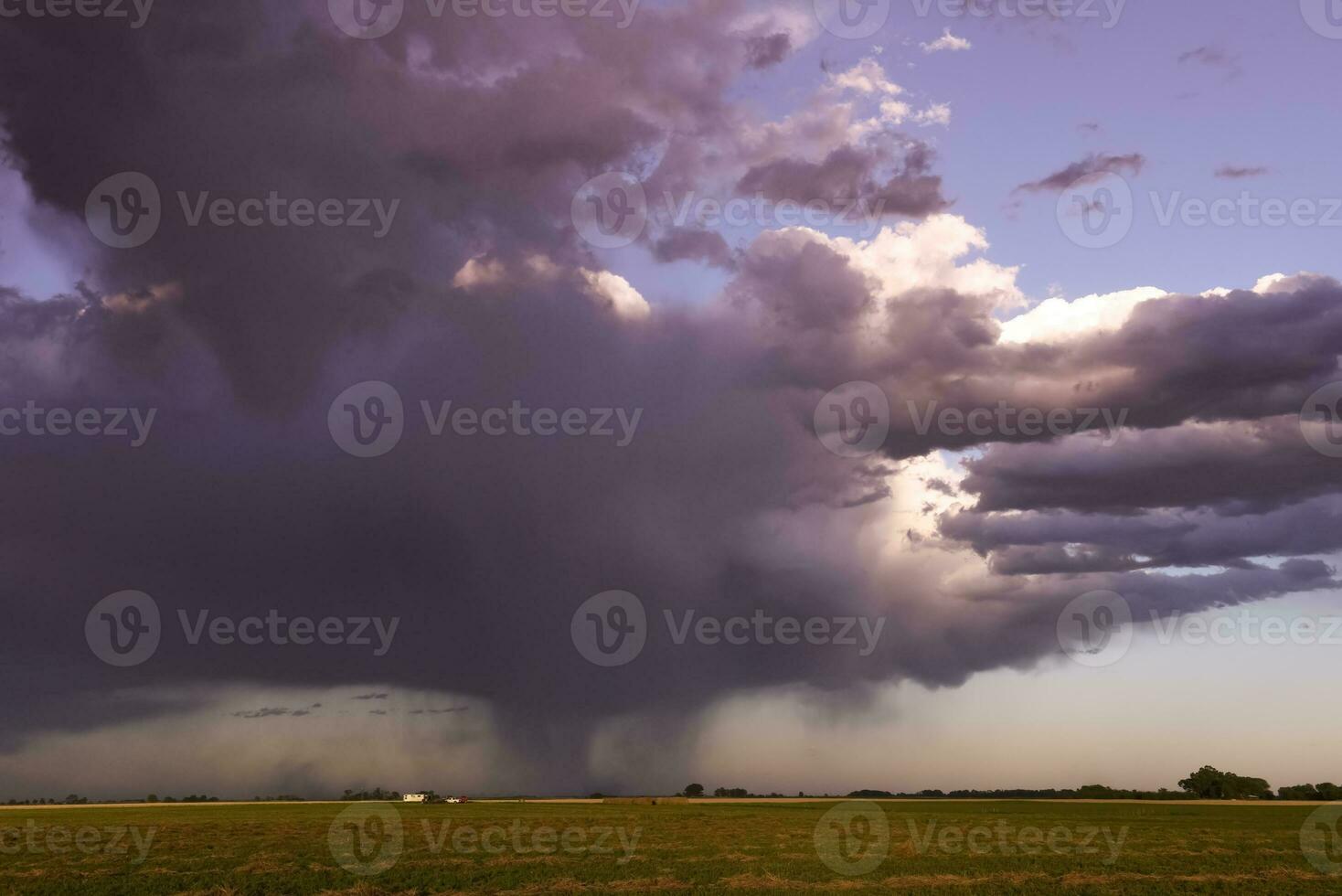 Threatening storm clouds, Pampas, Patagonia, Argentina photo