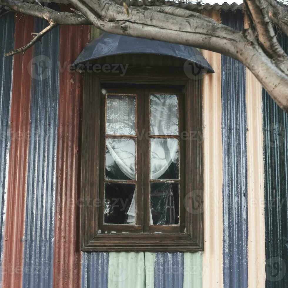 Picturesque typical construction in the town of Puerto Piramides, Peninsula Valdes, Chubut Province, Patagonia, Argentina. photo