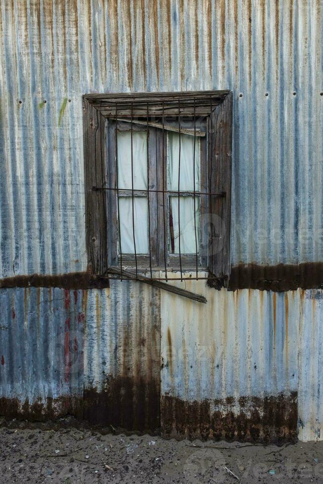 Picturesque typical construction in the town of Puerto Piramides, Peninsula Valdes, Chubut Province, Patagonia, Argentina. photo