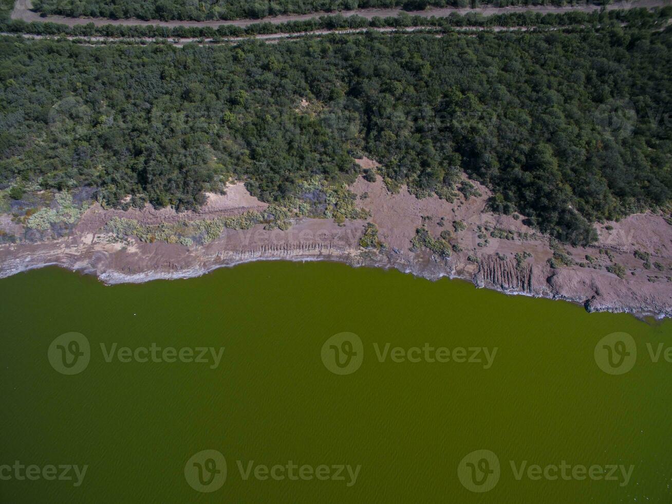 Pampas lagoon, aerial view photo