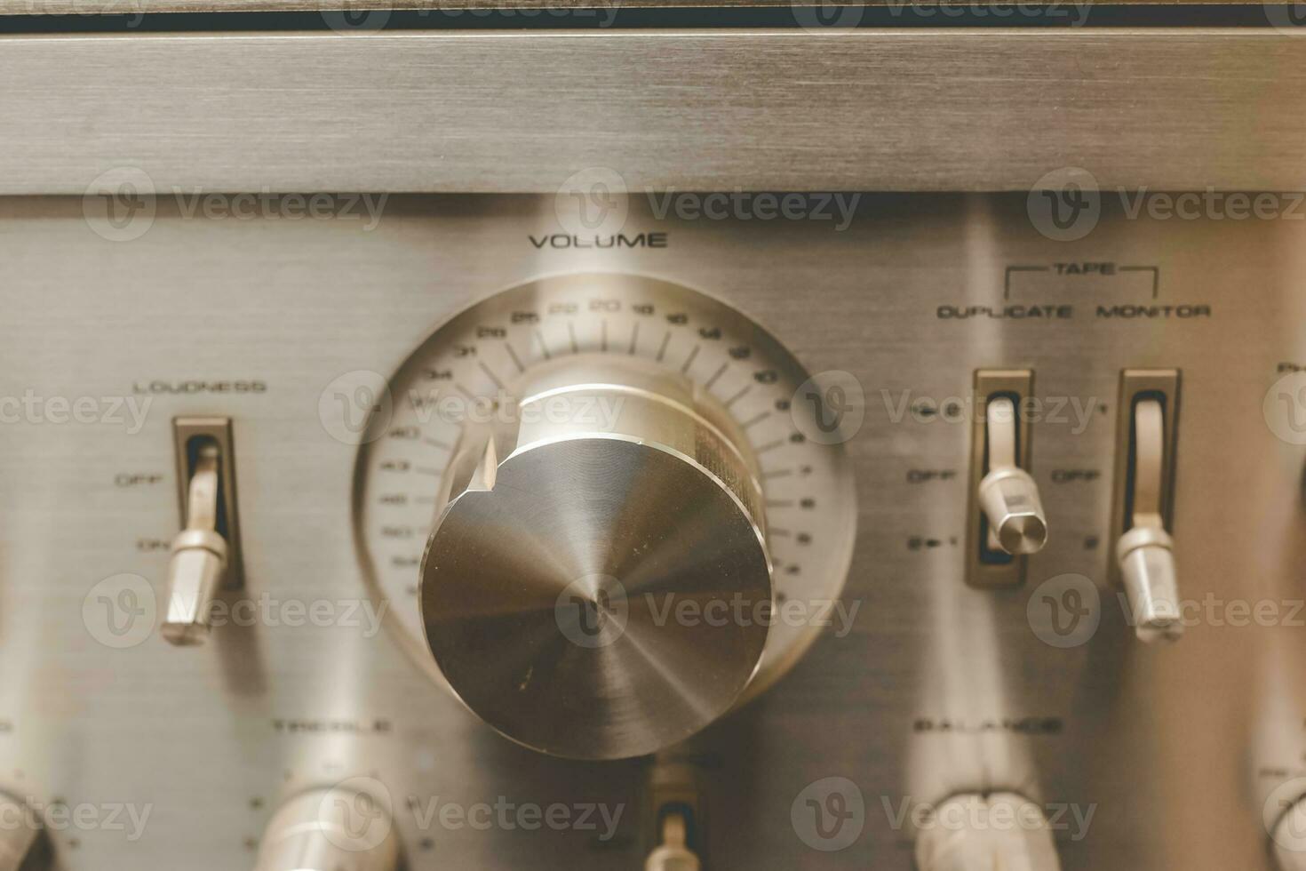 Vintage sound equipment, vintage color photo