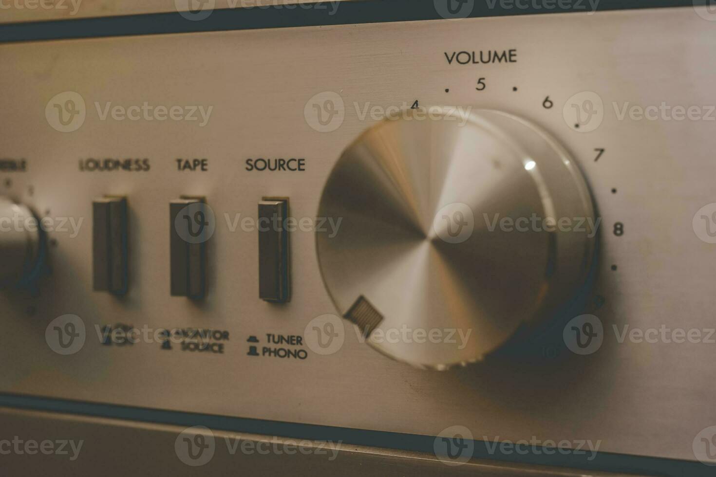 Vintage sound equipment, vintage color photo