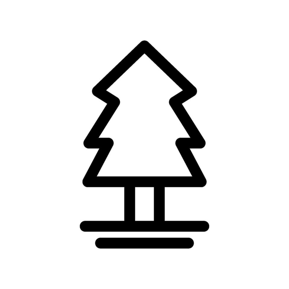 Christmas Tree Icon Vector Symbol Design Illustration