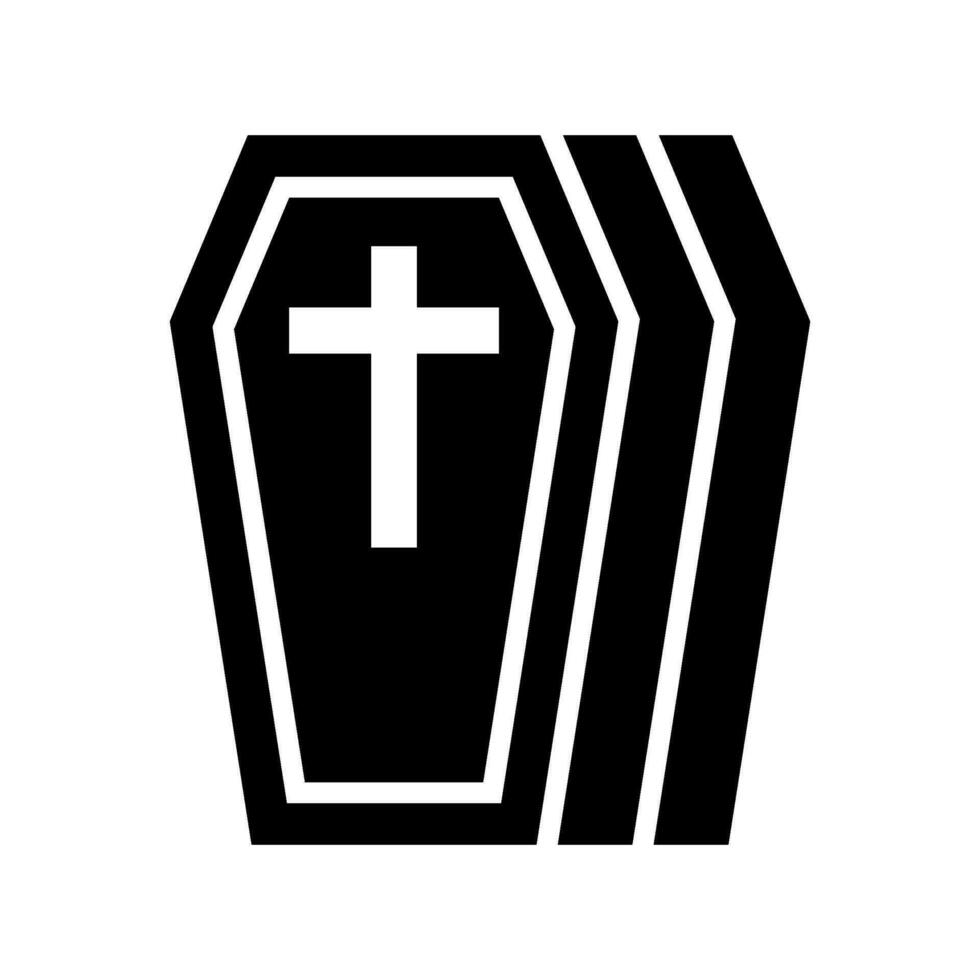 Coffin Icon Vector Symbol Design Illustration