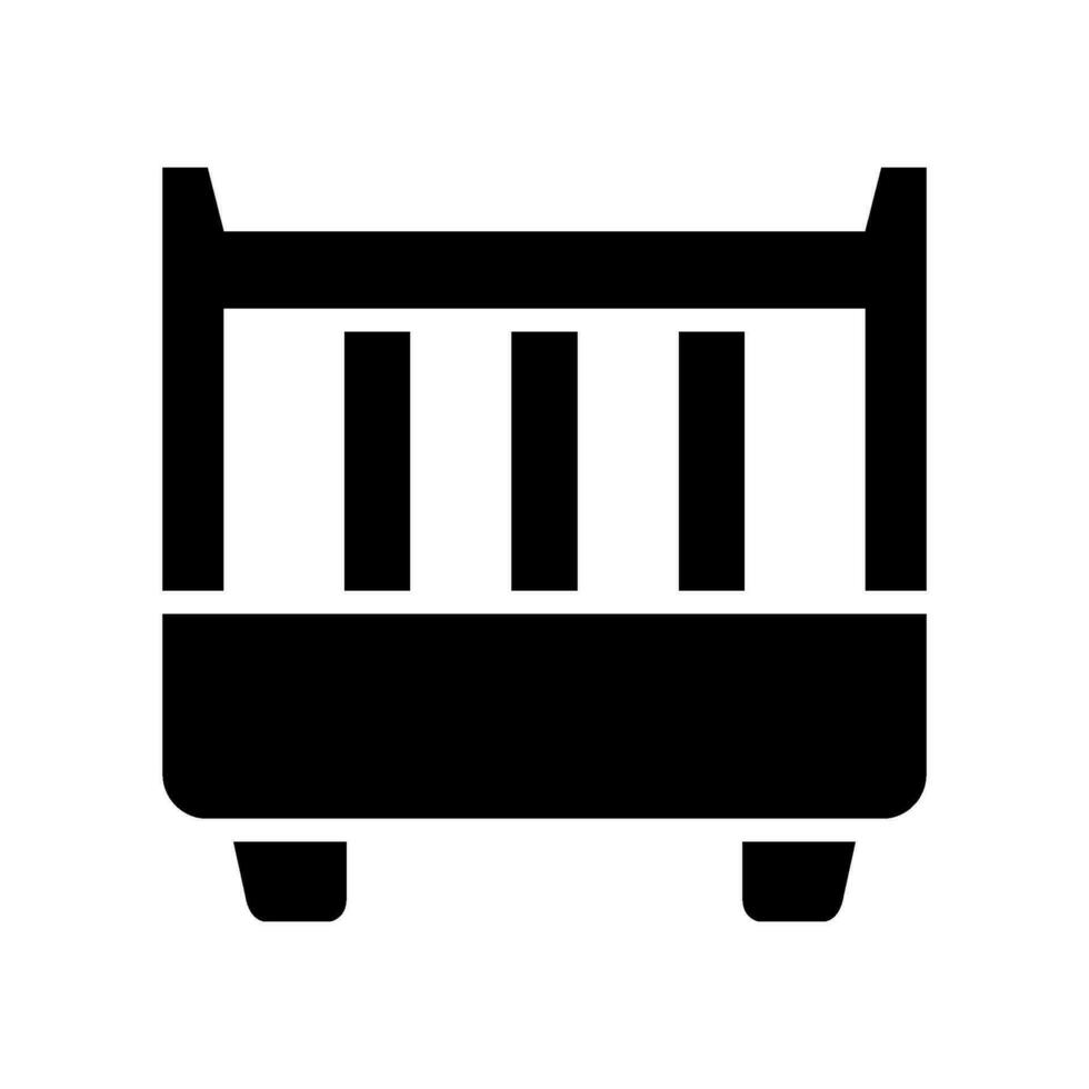Baby Crib Icon Vector Symbol Design Illustration