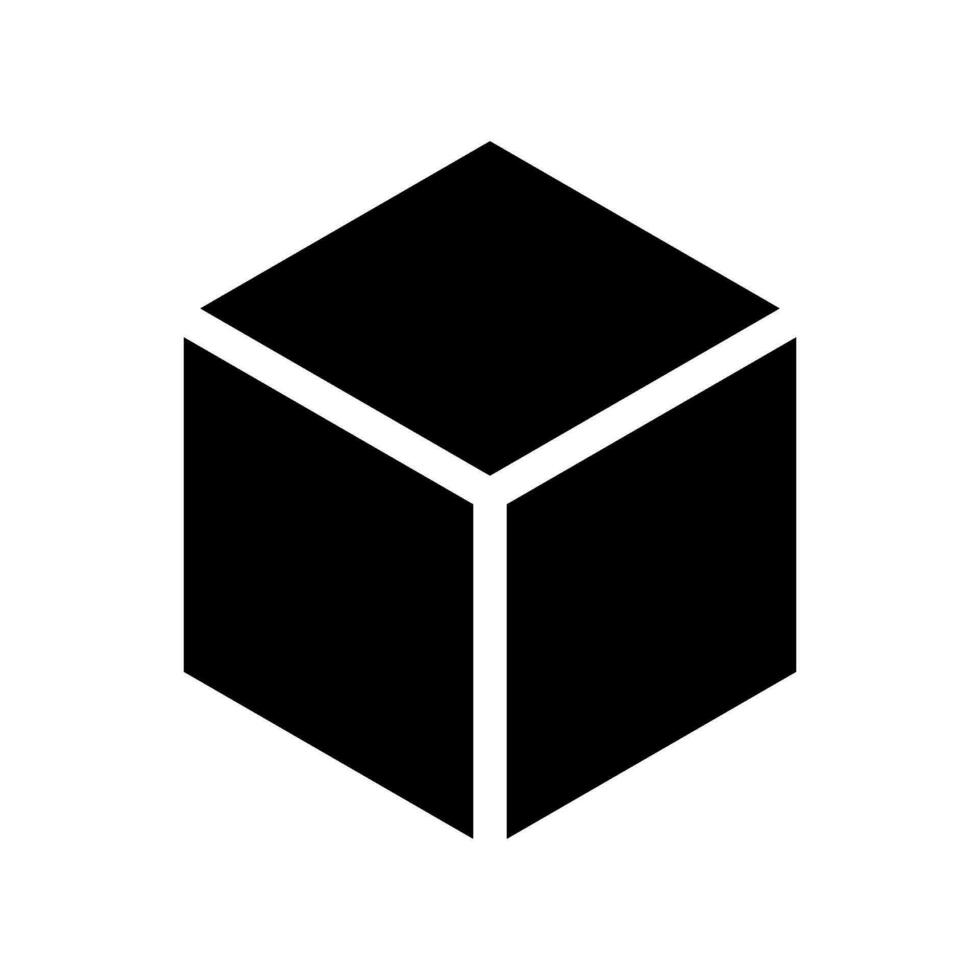 Cube Icon Vector Symbol Design Illustration