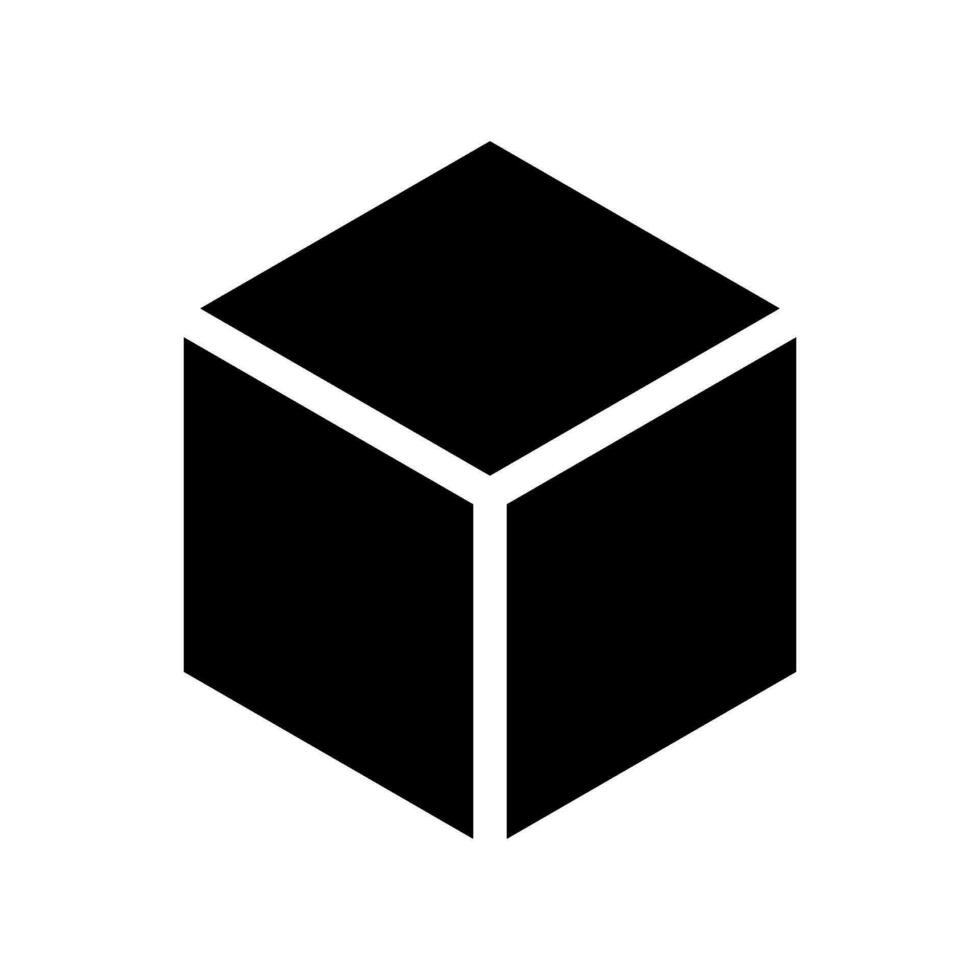 Cube Icon Vector Symbol Design Illustration