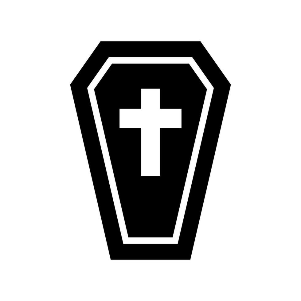 Coffin Icon Vector Symbol Design Illustration