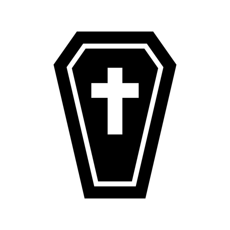 Coffin Icon Vector Symbol Design Illustration