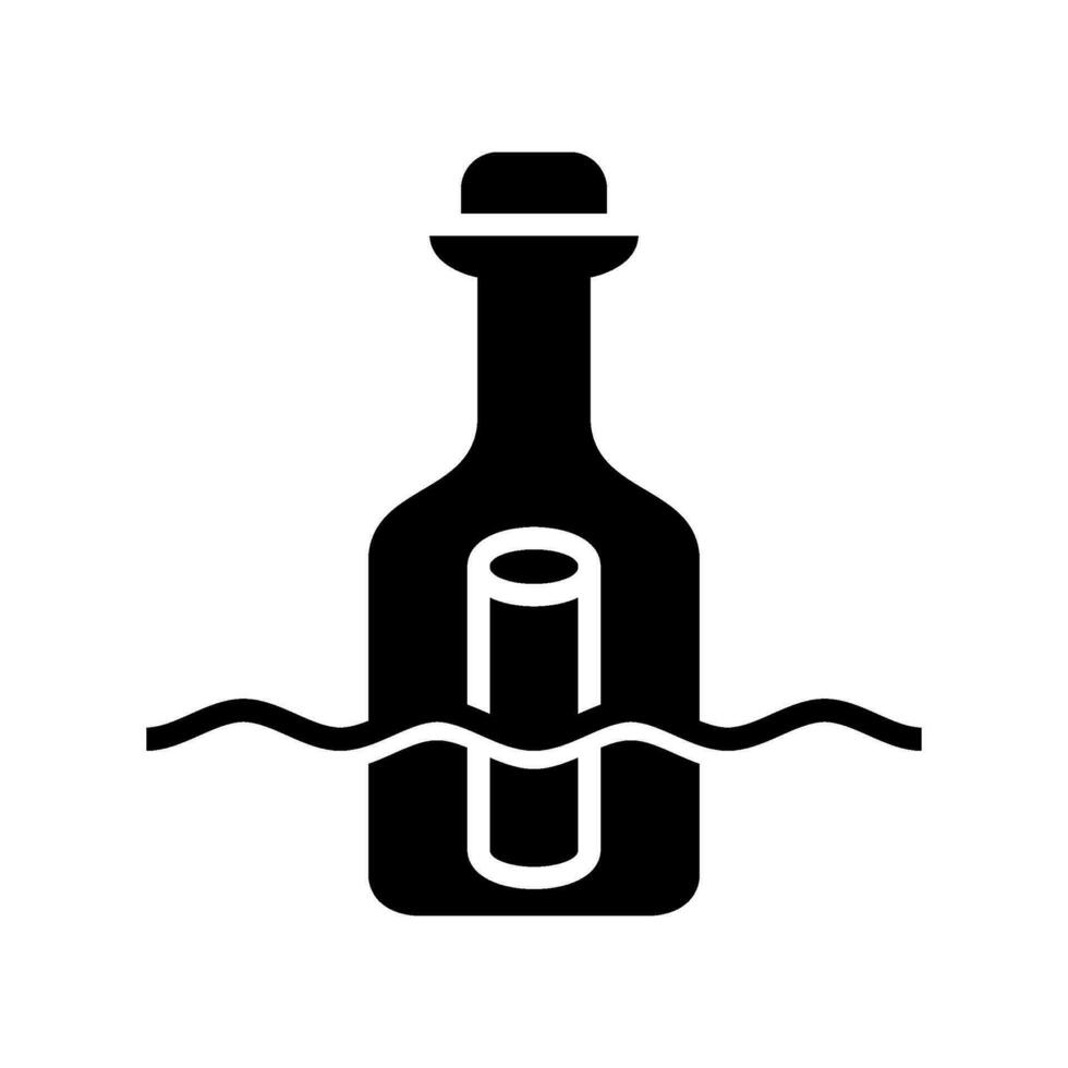 Message Bottle Icon Vector Symbol Design Illustration