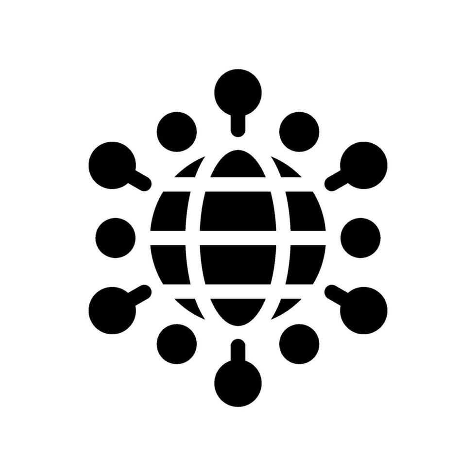 Global Network Icon Vector Symbol Design Illustration