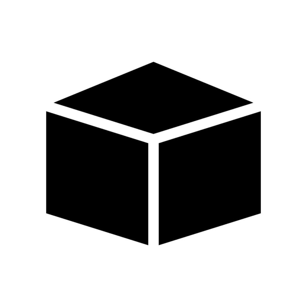 Cube Icon Vector Symbol Design Illustration