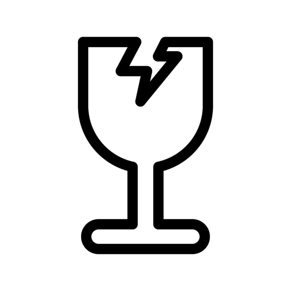 Fragile Icon Vector Symbol Design Illustration