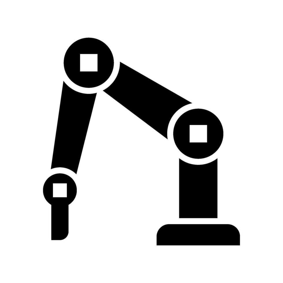 Industrial Robot Icon Vector Symbol Design Illustration