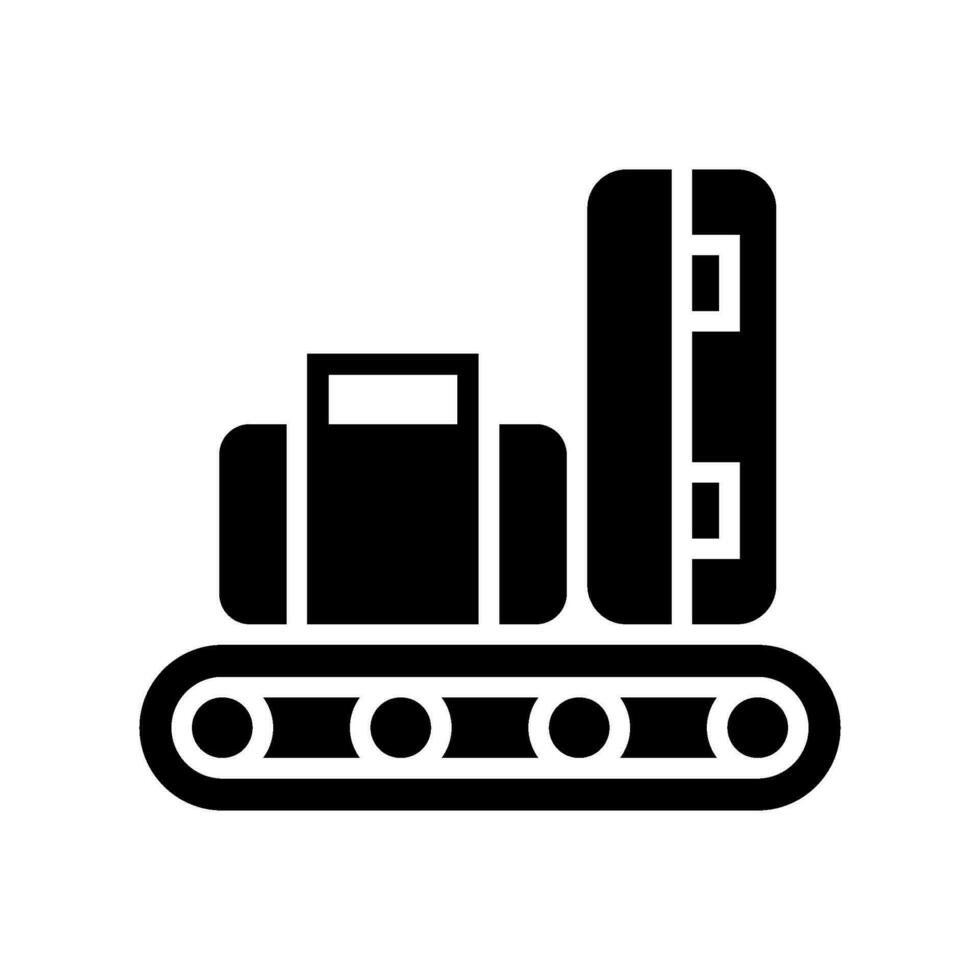 Luggage Conveyor Icon Vector Symbol Design Illustration