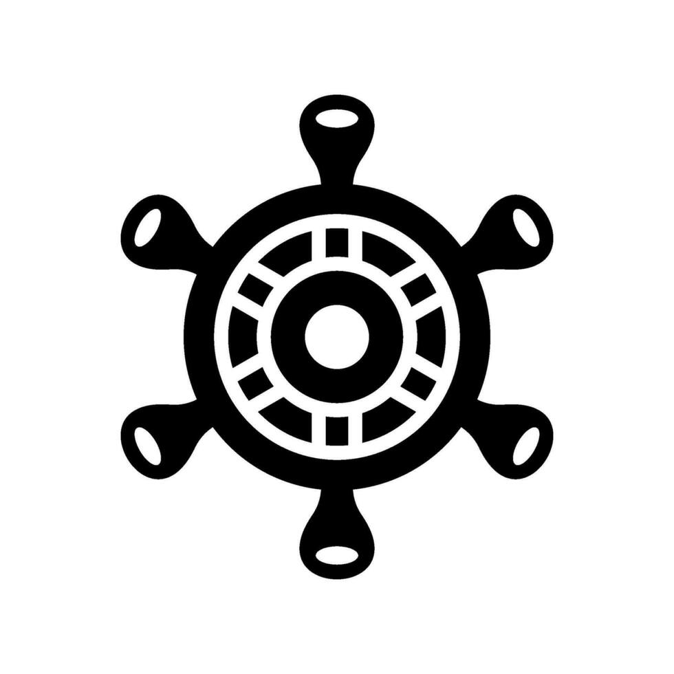 Ship Wheel Icon Vector Symbol Design Illustration