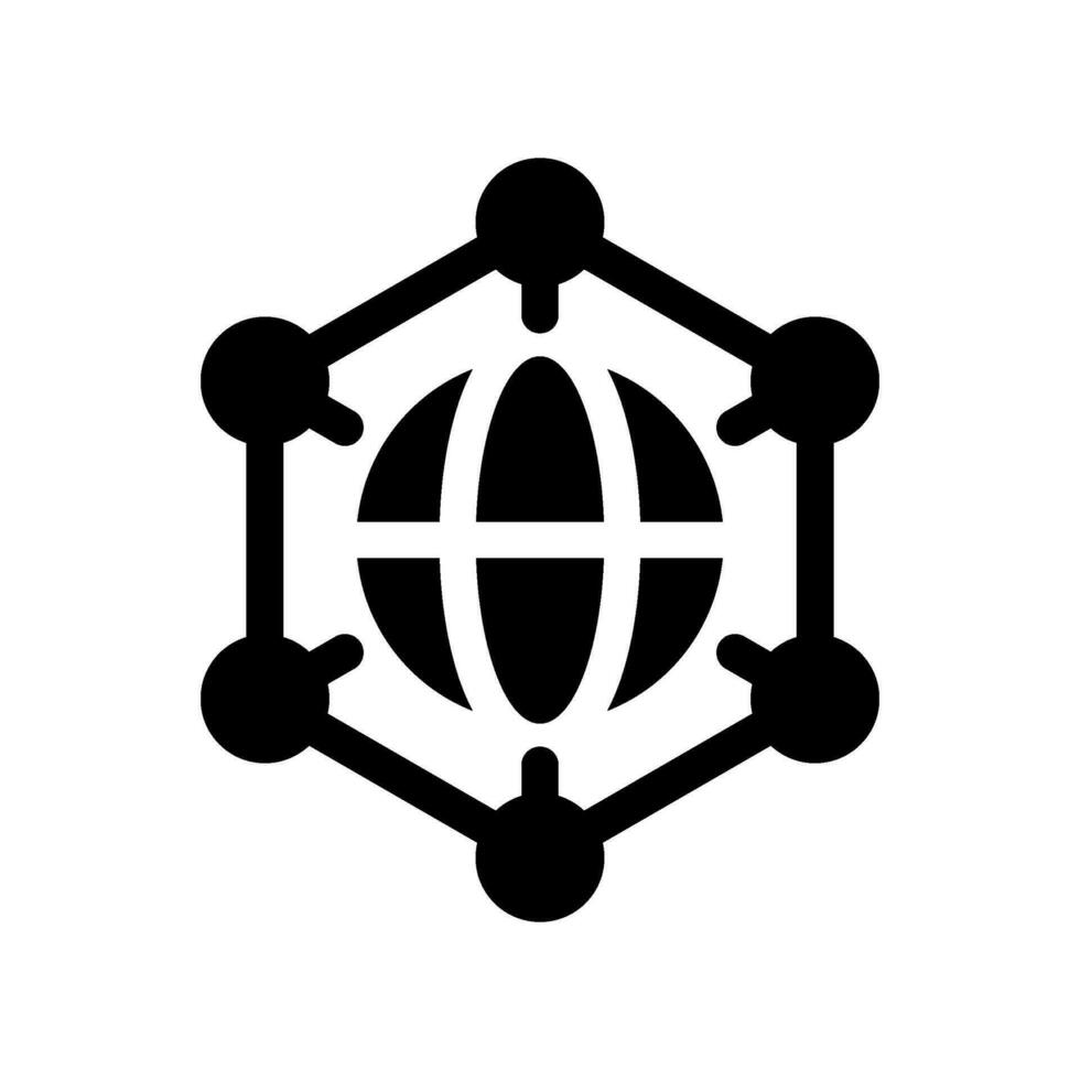 Global Network Icon Vector Symbol Design Illustration
