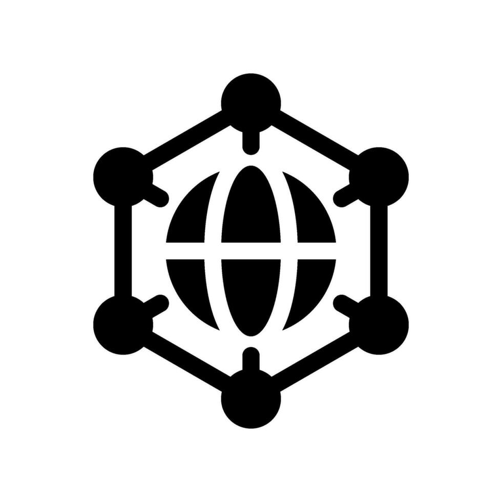 Global Network Icon Vector Symbol Design Illustration