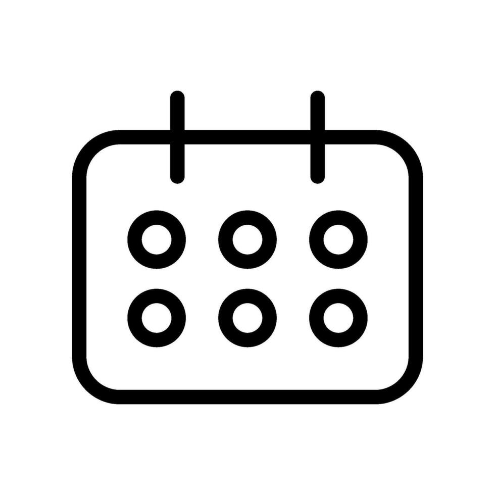 Calendar Icon Vector Symbol Design Illustration