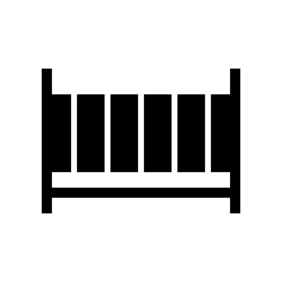 Baby Crib Icon Vector Symbol Design Illustration