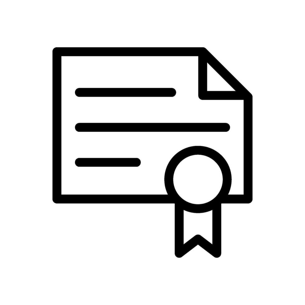 Certificate Icon Vector Symbol Design Illustration