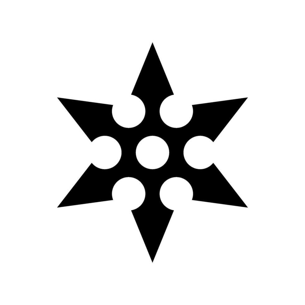 Shuriken Icon Vector Symbol Design Illustration