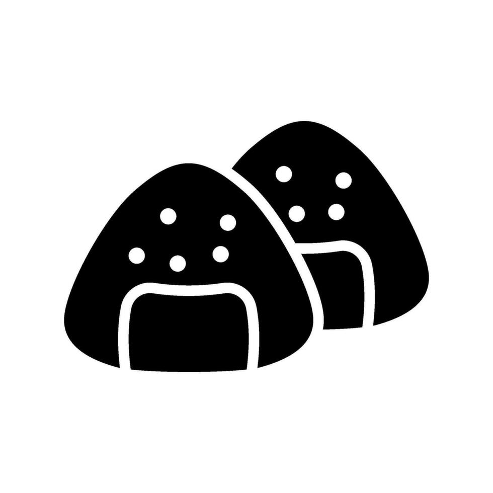 Onigiri Icon Vector Symbol Design Illustration