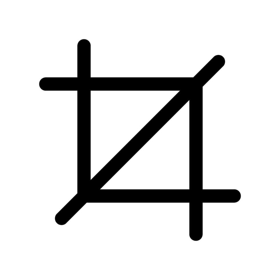 Crop Icon Vector Symbol Design Illustration