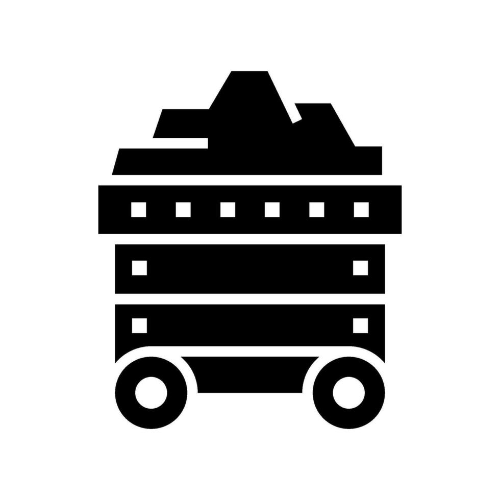 Mining Cart Icon Vector Symbol Design Illustration