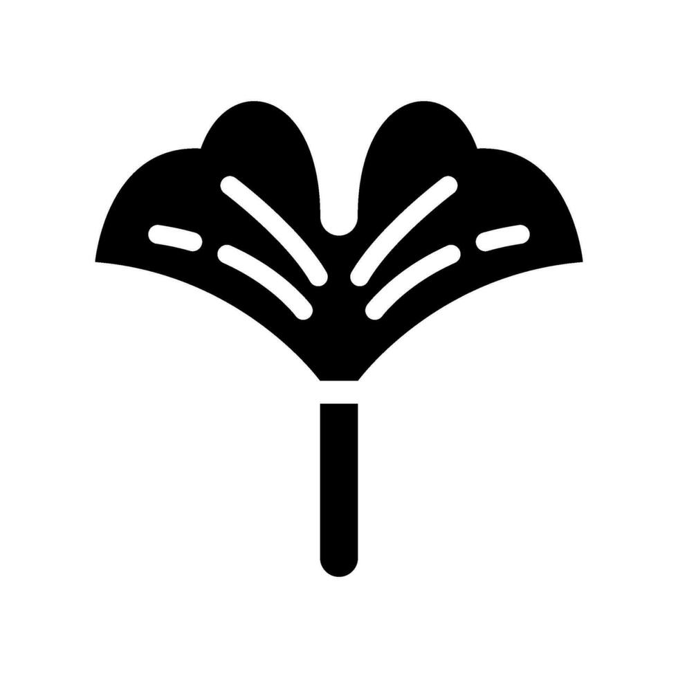 gingko icono vector símbolo diseño ilustración