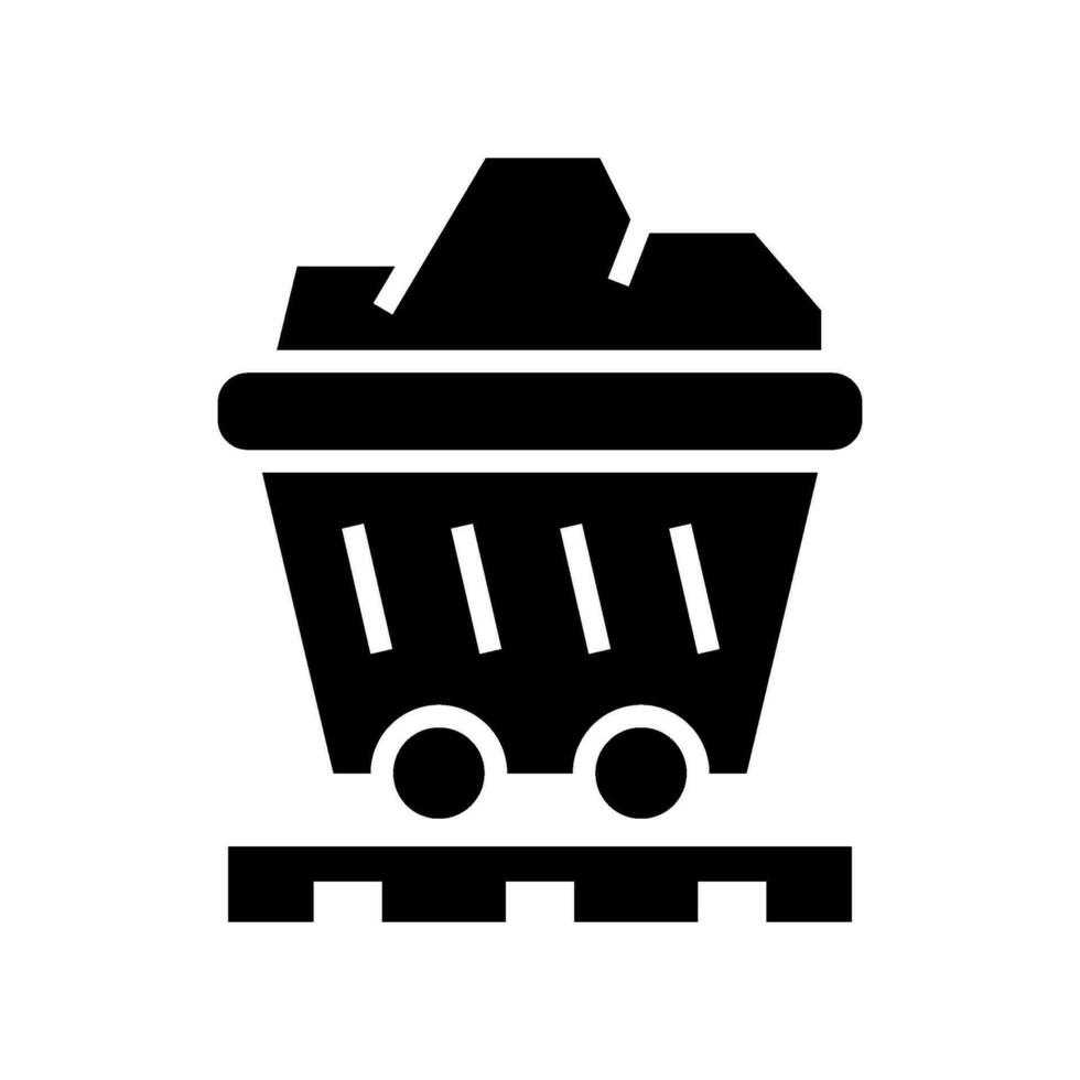 Mining Cart Icon Vector Symbol Design Illustration