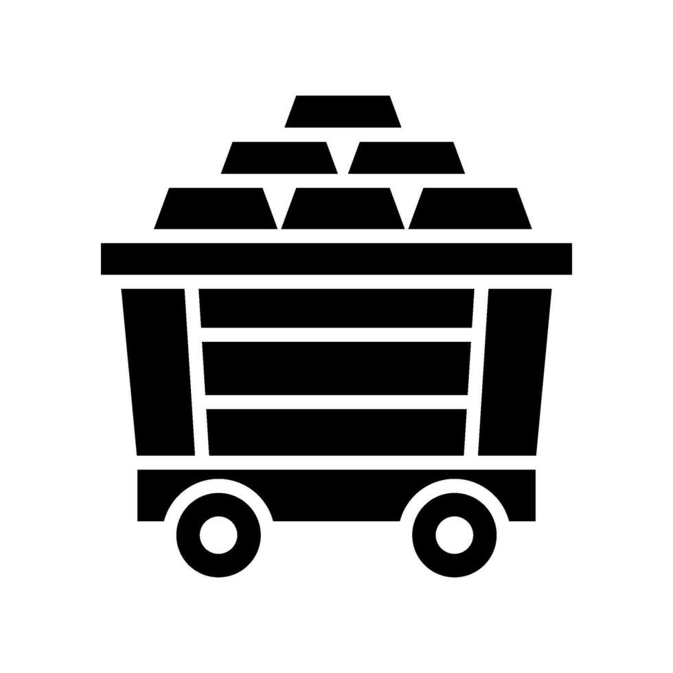 Mining Cart Icon Vector Symbol Design Illustration