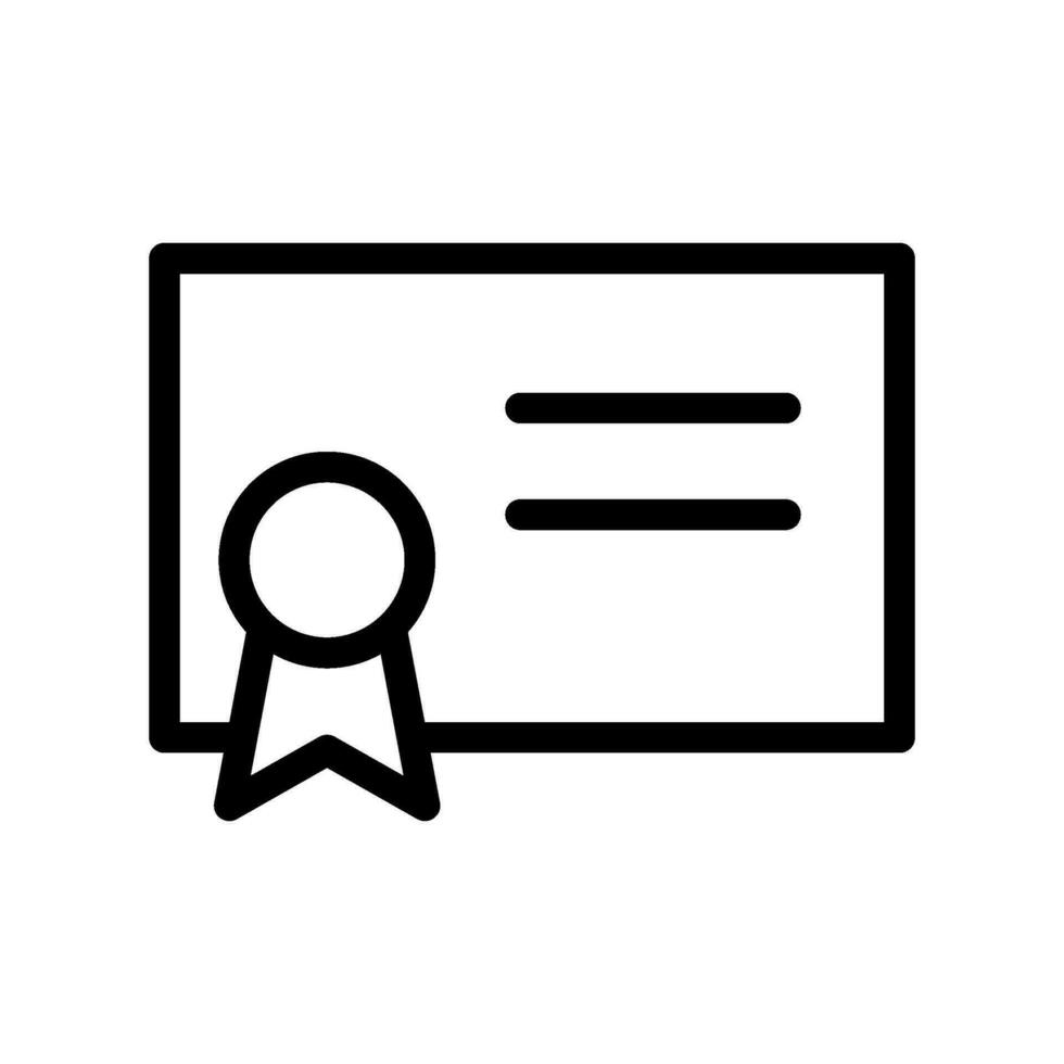 Certificate Icon Vector Symbol Design Illustration
