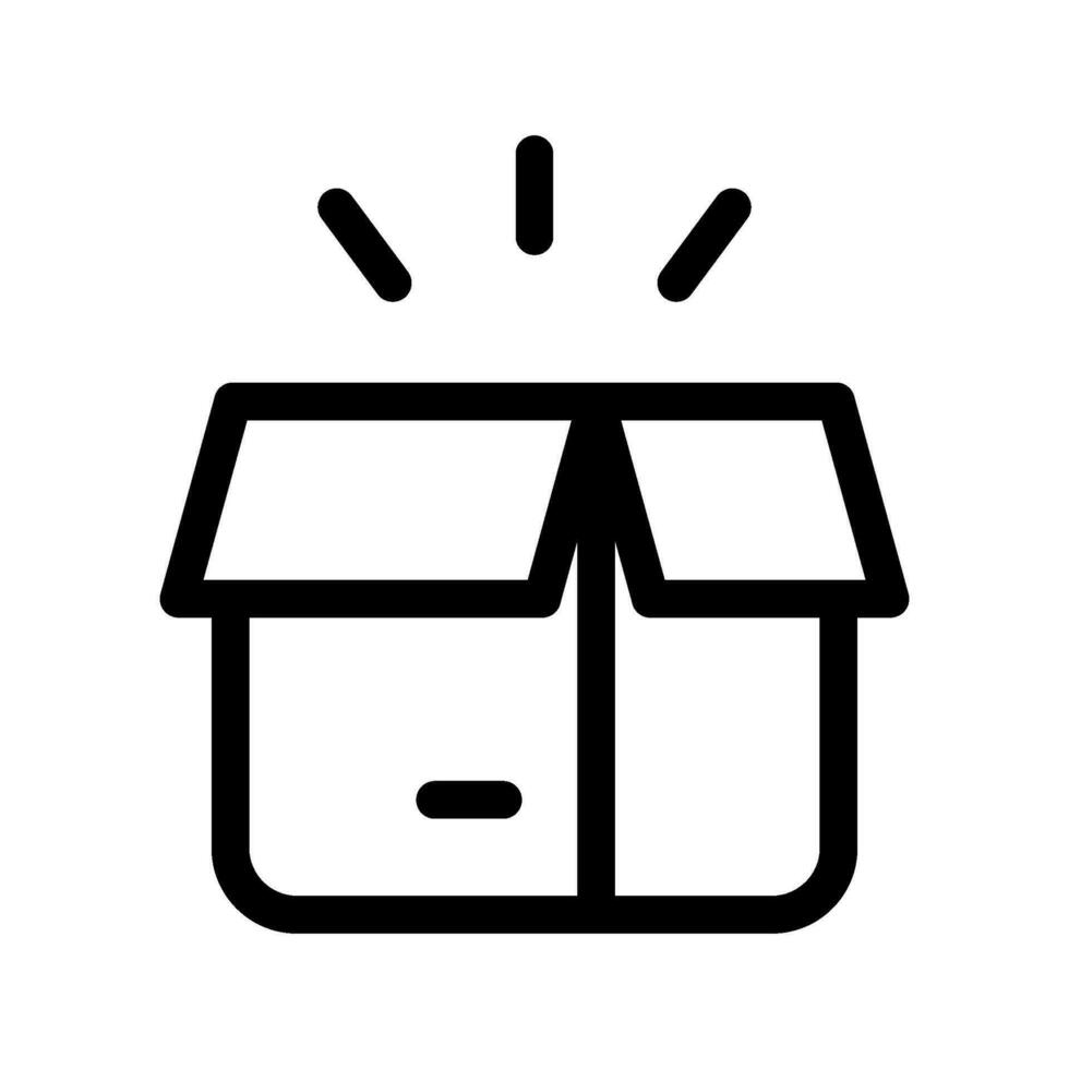 Open Box Icon Vector Symbol Design Illustration