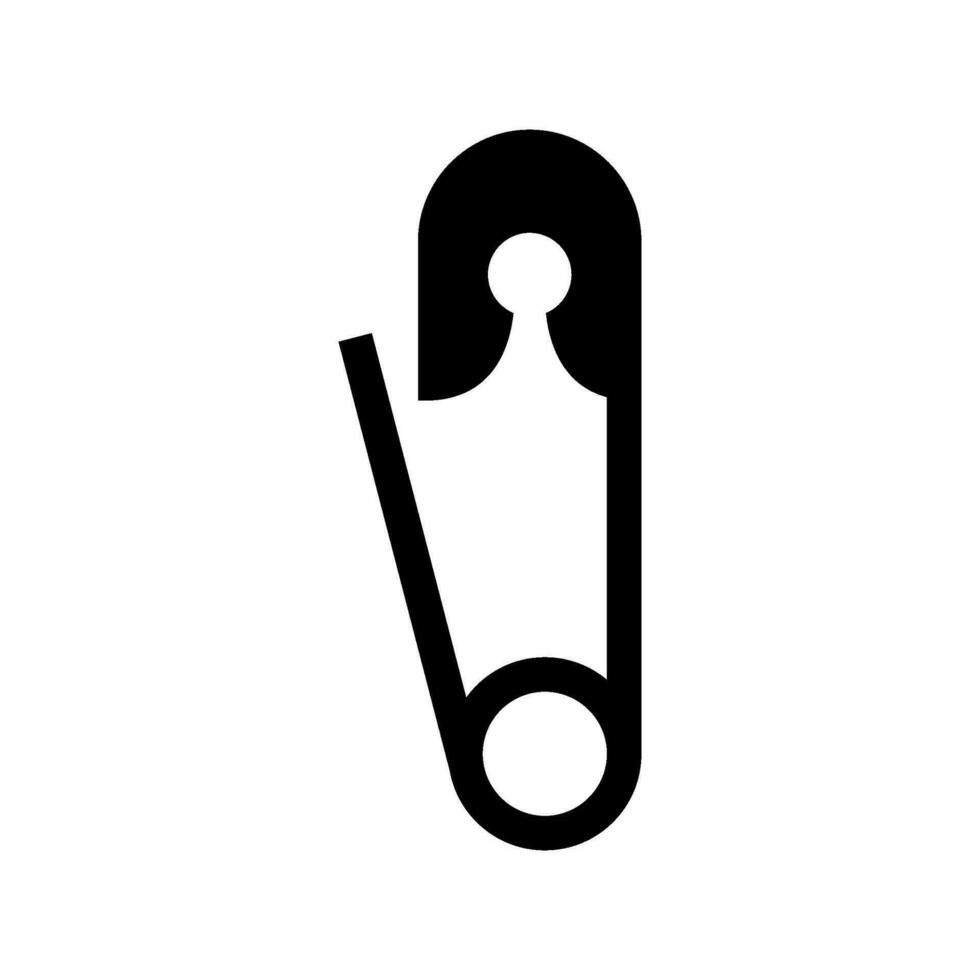 la seguridad alfiler icono vector símbolo diseño ilustración