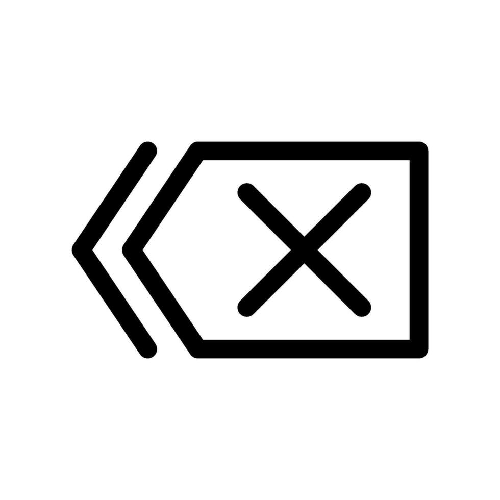 Backspace Icon Vector Symbol Design Illustration