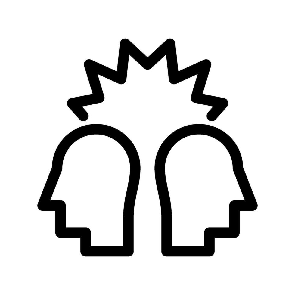conflicto icono vector símbolo diseño ilustración