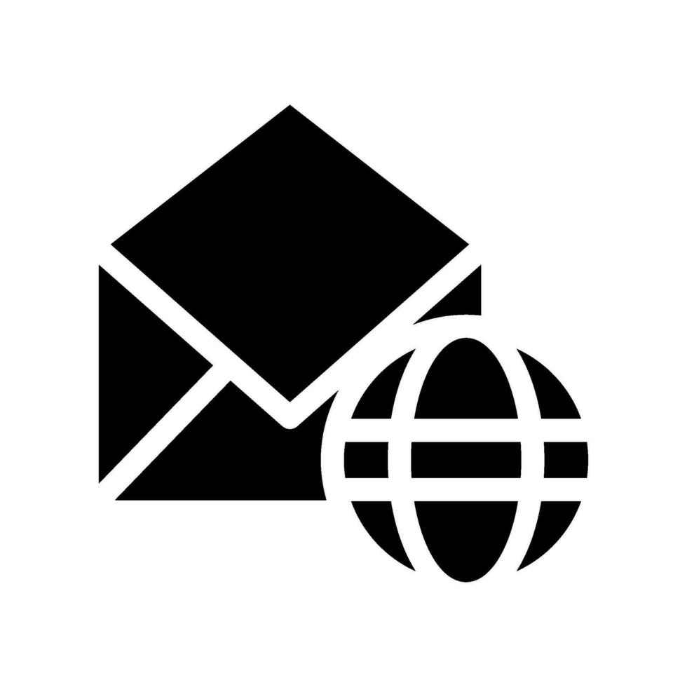 global correo icono vector símbolo diseño ilustración