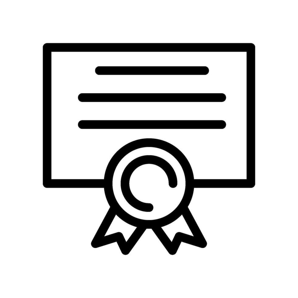 Certificate Icon Vector Symbol Design Illustration
